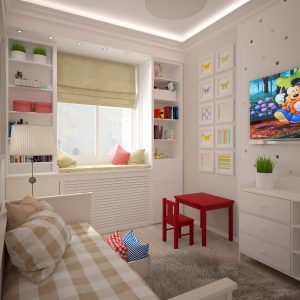 Projetar um quarto de crianças com um sofá macio: como e onde devo colocá-lo?