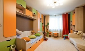 Projetar um quarto de crianças com um sofá macio: como e onde devo colocá-lo?