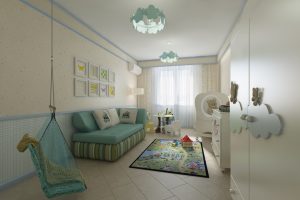 Projetar um quarto de crianças com um sofá macio: como e onde devo colocá-lo?