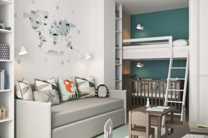 Projetar um quarto de crianças com um sofá macio: como e onde devo colocá-lo?
