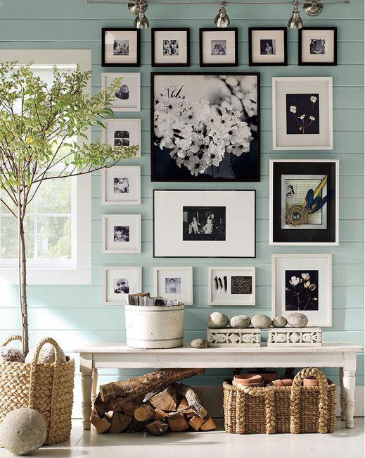 Colagem de fotos para decoração de parede