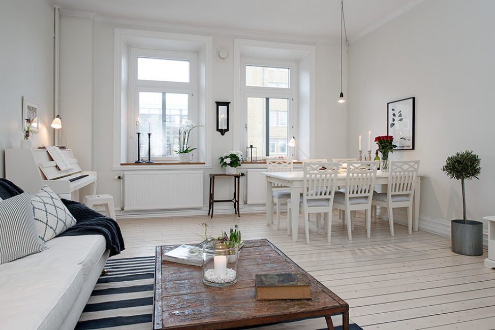 Chão branco adequado para qualquer espaço