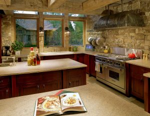 Pedra decorativa na cozinha - 130 opções de design para belos desenhos