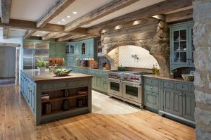 Pedra decorativa na cozinha - 130 opções de design para belos desenhos