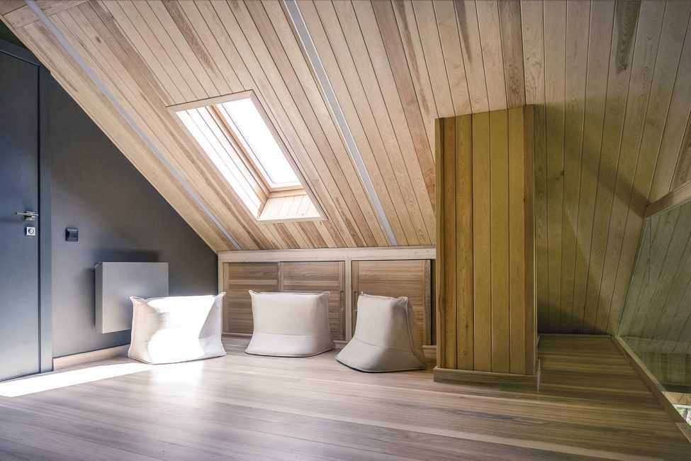 O quarto do sótão pode ser usado durante todo o ano.