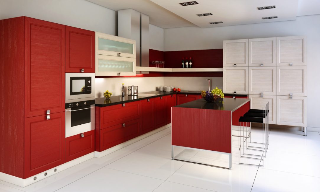 Em combinação com vermelho