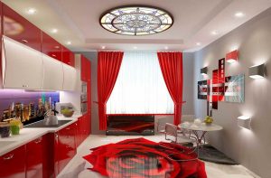 A magia da cor que afeta nossa percepção do interior: Design de uma cozinha vermelha em cores brilhantes (mais de 115 fotos)