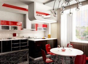 A magia da cor que afeta nossa percepção do interior: Design de uma cozinha vermelha em cores brilhantes (mais de 115 fotos)