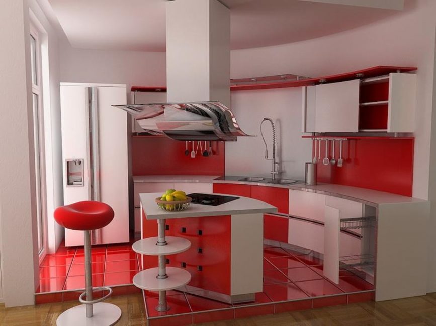 Você pode usar azulejo vermelho como um acento brilhante.
