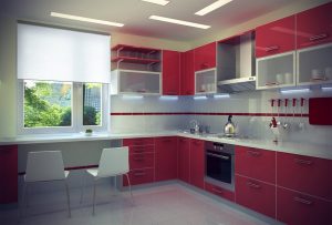 A magia da cor que afeta nossa percepção do interior: Design de uma cozinha vermelha em cores brilhantes (mais de 115 fotos)