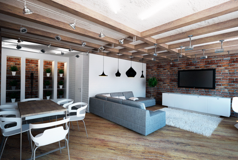 Loft no interior