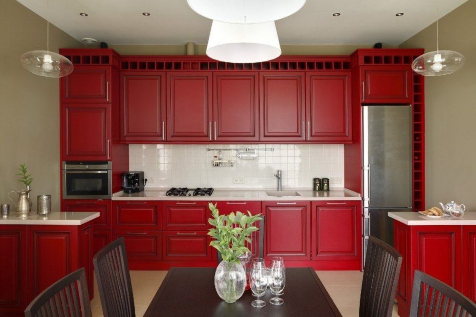 Vermelho deve estar em harmonia com o estilo geral