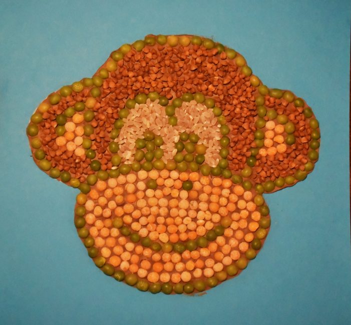 A ideia original de artesanato em grão