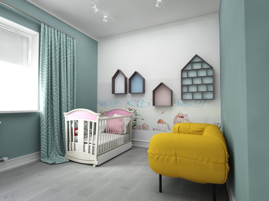 Este estilo é ótimo para decorar os quartos das crianças.