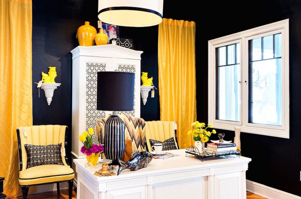 Combinação preto e amarelo