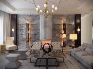 Art Deco no interior: design 195+ (foto) na sala de estar, cozinha, quarto. Móveis que mudarão sua vida