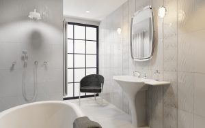 Azulejo branco - Criando um design espetacular. 300+ (foto) Acabamentos interiores