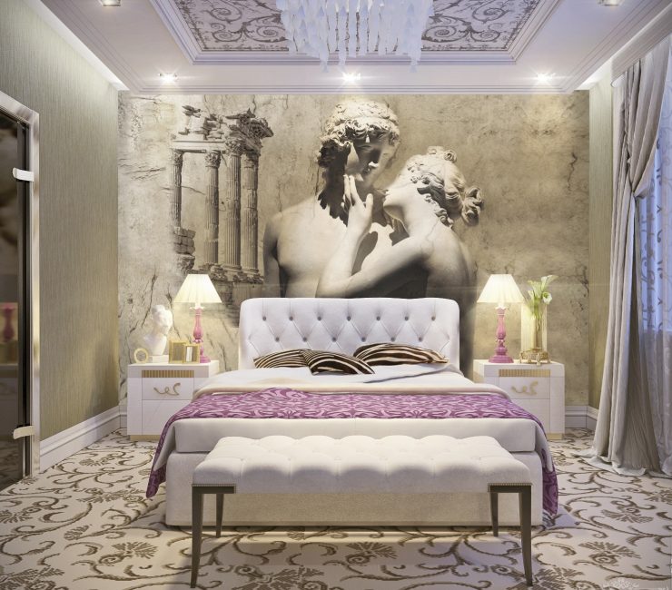 Interior romântico quarto