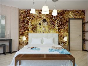 Foto papel de parede no interior do quarto: 205+ (Foto) Belas ideias para criar conforto