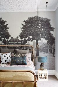 Foto papel de parede no interior do quarto: 205+ (Foto) Belas ideias para criar conforto