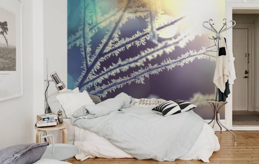 Foto papel de parede no interior do quarto: 205+ (Foto) Belas ideias para criar conforto