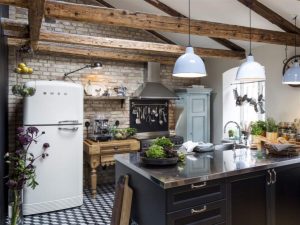 Cozinhas urbanas chiques em estilo loft - 255+ (Foto) Atmosfera industrial