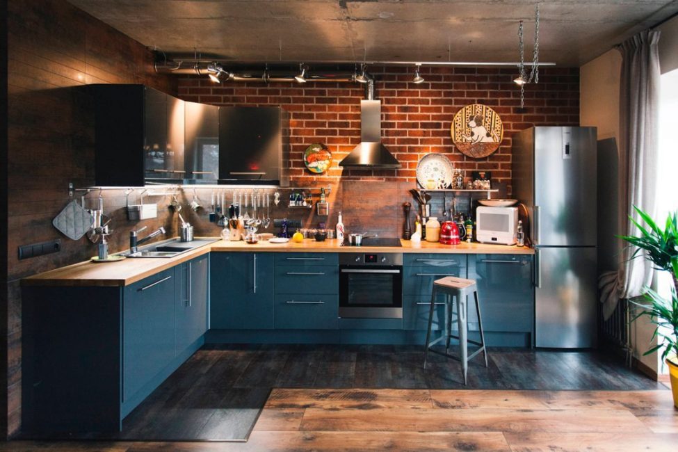 Este estilo no interior é uma abordagem industrial ao design.