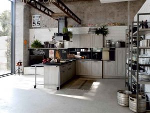 Cozinhas urbanas chiques em estilo loft - 255+ (Foto) Atmosfera industrial