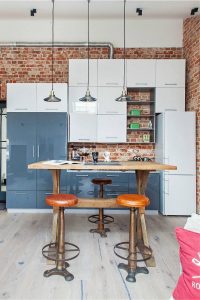 Cozinhas urbanas chiques em estilo loft - 255+ (Foto) Atmosfera industrial
