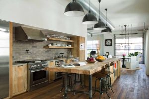Cozinhas urbanas chiques em estilo loft - 255+ (Foto) Atmosfera industrial