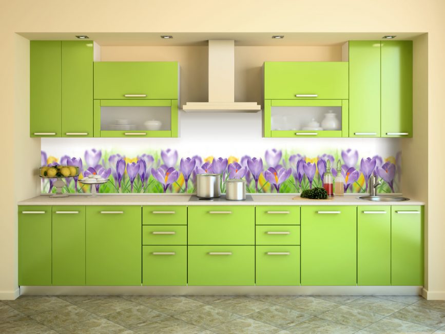 Avental bonito e floral