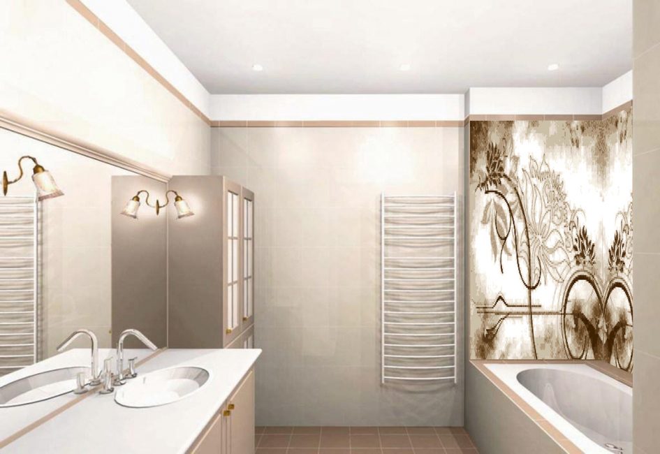 A sala pode ser efetivamente transformada com a ajuda de um padrão de azulejos.