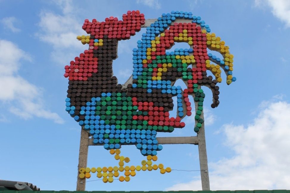 Decoração para a área suburbana
