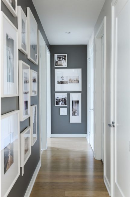 Decoração de corredor usando foto
