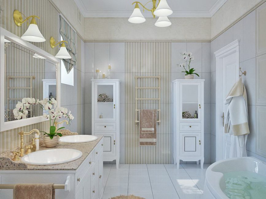Use na decoração das paredes e cores claras do chão