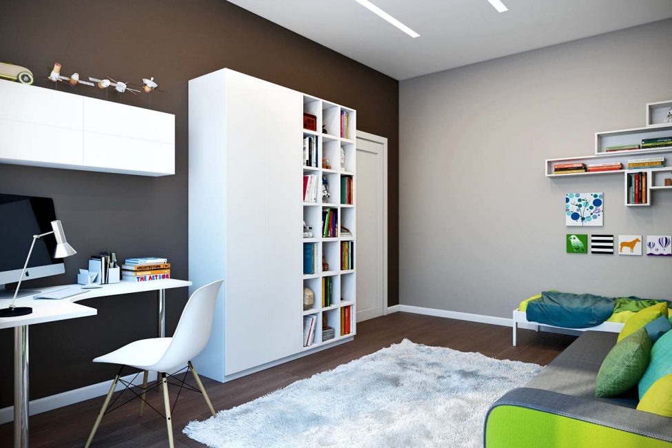 Quarto das crianças em cores contidas