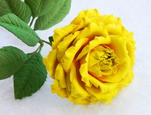 Rosas grandes e pequenas de Foamiran: 150+ (foto) com instruções passo a passo. 7 master classes detalhadas para iniciantes