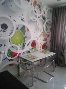 A escolha do papel de parede da foto para a cozinha - Uma solução interessante para qualquer projeto (mais de 185 fotos)