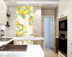 A escolha do papel de parede da foto para a cozinha - Uma solução interessante para qualquer projeto (mais de 185 fotos)