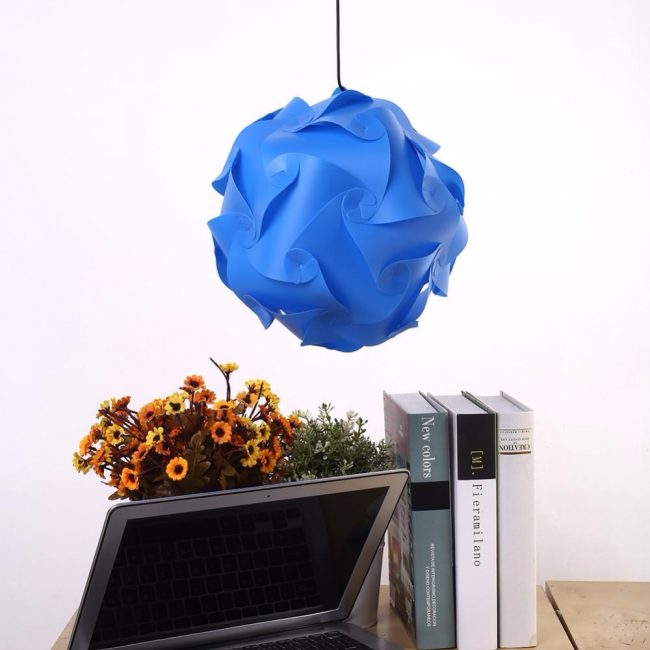 Máscara de lâmpada azul para design brilhante