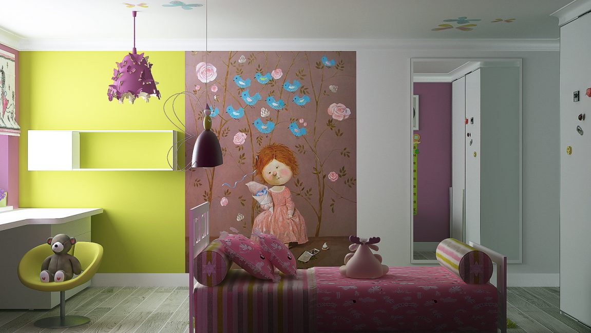 Quarto luminoso para crianças