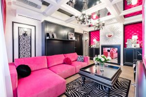 Conto de fadas rosa: 220+ (foto) combinações de opções no interior de salas diferentes