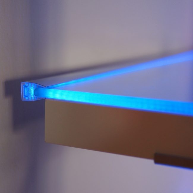 Backlight executa um belo papel decorativo.