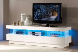 Mesas de cabeceira em estilo moderno: 200 + (Foto) Idéias originais para TV (canto, branco, vidro)