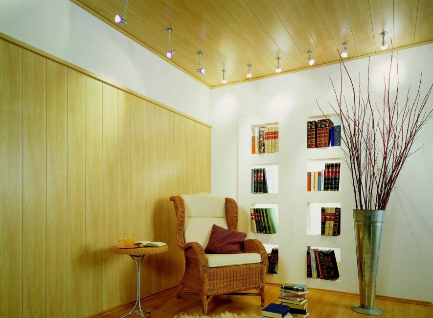 O design da sala de estar material proposto