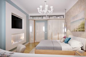 Prateleira de TV na parede (295+ fotos): nuances de design (articulada, canto, vidro)