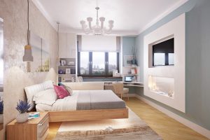 Prateleira de TV na parede (295+ fotos): nuances de design (articulada, canto, vidro)