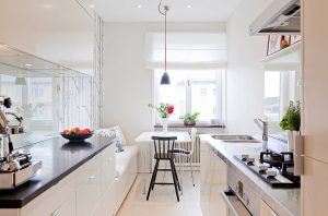 Como fazer uma cozinha estreita e longa: nuances e truques para um pequeno interior (mais de 175 fotos)