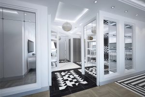 Elegante, Conforto e Beleza (mais de 170 fotos): interior em preto e branco (sala de estar, quarto, cozinha)