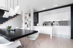 Elegante, Conforto e Beleza (mais de 170 fotos): interior em preto e branco (sala de estar, quarto, cozinha)